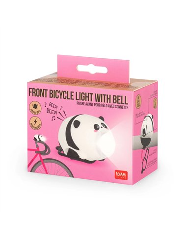 Phare Avant pour Vélo Rechargeable avec Sonnette - Panda -  legami