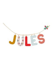 Lettre E en tissu bleue phosphorescente - Lilliputiens 2