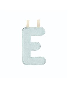 Lettre E en tissu bleue phosphorescente - Lilliputiens