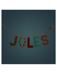 Lettre E en tissu rose phosphorescente - Lilliputiens 2