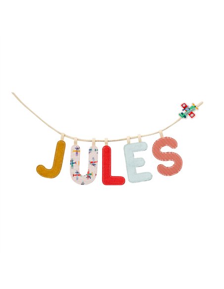 Lettre L en tissu rouge phosphorescente - Lilliputiens