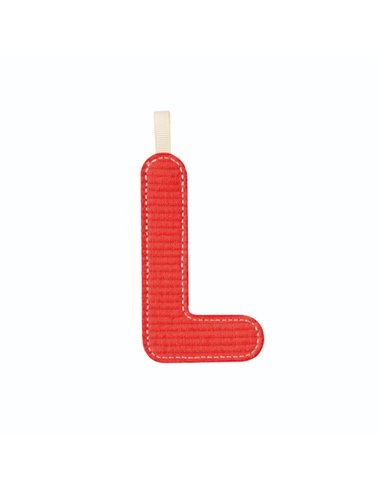Lettre L en tissu rouge phosphorescente - Lilliputiens