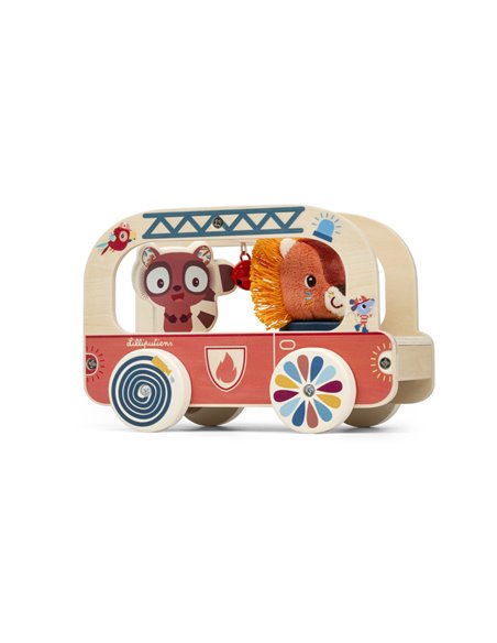 Camion de pompier en bois Jack le lion - Lilliputiens
