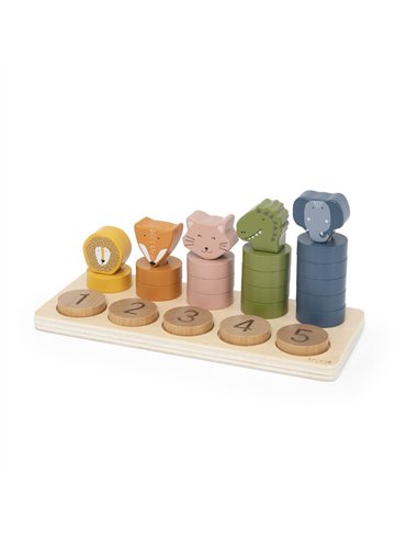 Puzzle à chiffres 1-5 en bois - Trixie