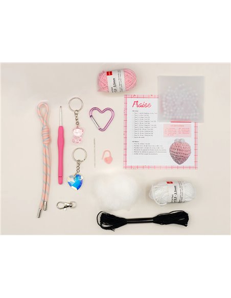 Kit DIY Crochet Bag Charms - Glam Pink - la petite épicerie