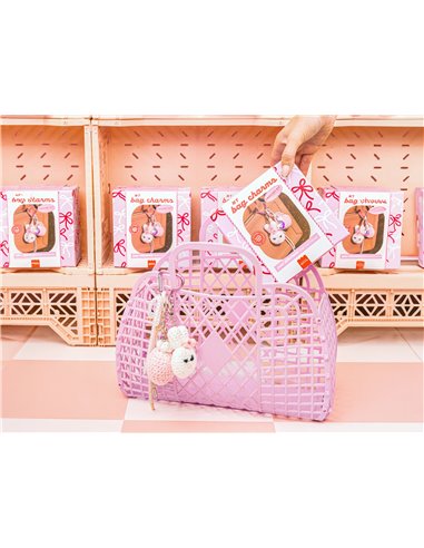 Kit DIY Crochet Bag Charms - Glam Pink - la petite épicerie