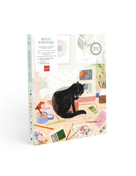 Coffret peinture au numéro - La Pause Du Chat - la petite épicerie