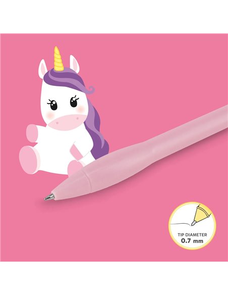 STYLO À ENCRE GEL LUMINEUX - WRITING IS MAGIC unicorn - legami