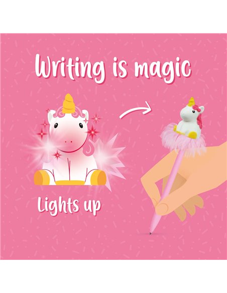 STYLO À ENCRE GEL LUMINEUX - WRITING IS MAGIC unicorn - legami