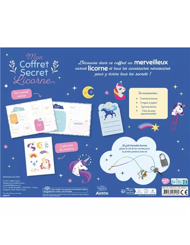 Ma papeterie créative - Mon coffret secret licornes - Auzou