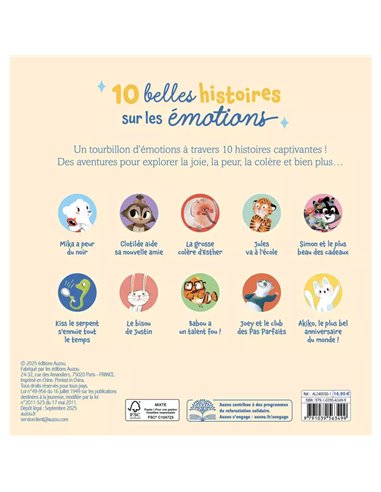10 belles histoires sur les émotions - auzou