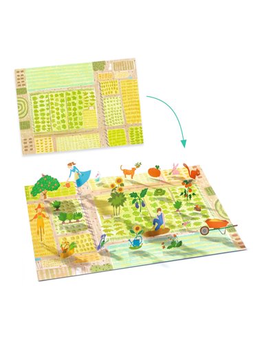 CREER AVEC DES STICKERS - Stickers à relever - À la ferme - djeco