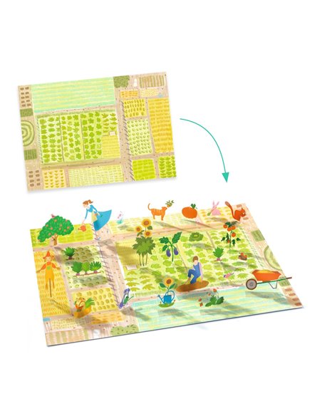 CREER AVEC DES STICKERS - Stickers à relever - À la ferme - djeco