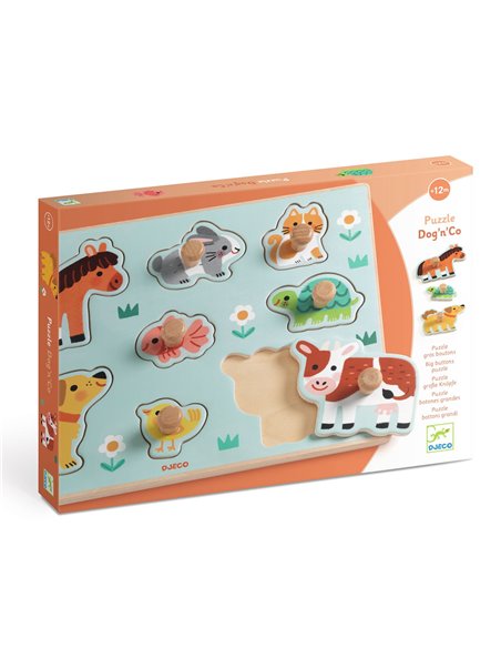 PUZZLE GROS BOUTONS -  Dog'n'Co - djeco
