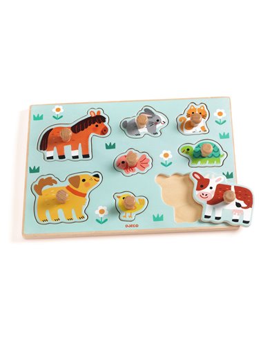 PUZZLE GROS BOUTONS -  Dog'n'Co - djeco
