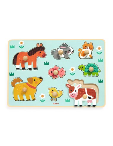 PUZZLE GROS BOUTONS -  Dog'n'Co - djeco