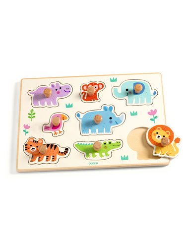 PUZZLE GROS BOUTONS - Hippo'n'Co - djeco