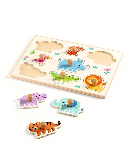 PUZZLE GROS BOUTONS - Hippo'n'Co - djeco