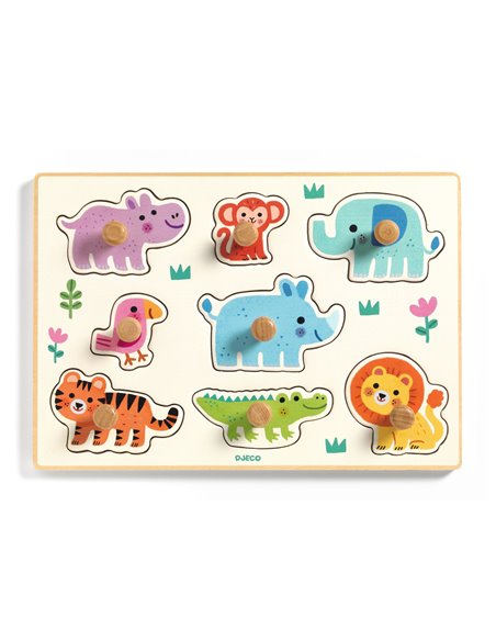 PUZZLE GROS BOUTONS - Hippo'n'Co - djeco