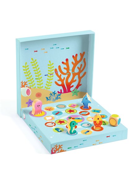 JEU EDUCATIF BOIS - Ludo Sea - 4 jeux - djeco
