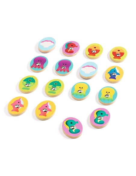 JEU EDUCATIF BOIS - Ludo Sea - 4 jeux - djeco