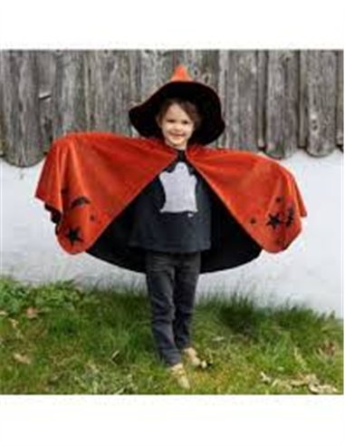 Cape et chapeau "Magicien de l'automne" taille 4-6 ans - great pretenders