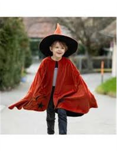Cape et chapeau "Magicien de l'automne" taille 4-6 ans - great pretenders