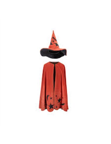 Cape et chapeau "Magicien de l'automne" taille 4-6 ans - great pretenders
