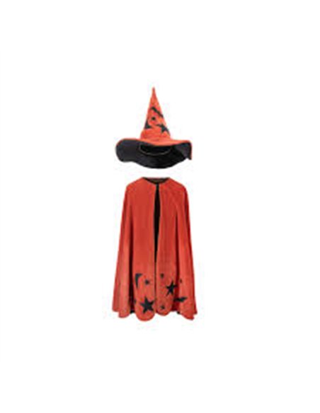 Cape et chapeau "Magicien de l'automne" taille 4-6 ans - great pretenders