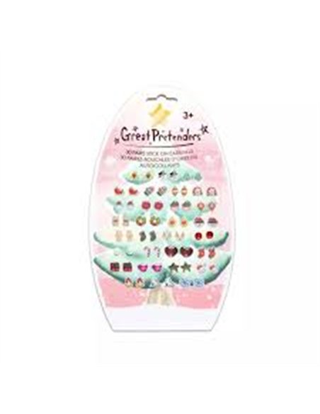 Set de 30 paires de boucles d'oreilles autocollantes noel - great pretenders