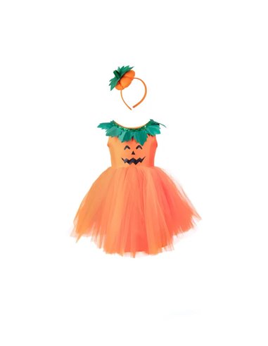 Robe de princesse citrouille avec coiffe taille 3-4 ans - great pretenders