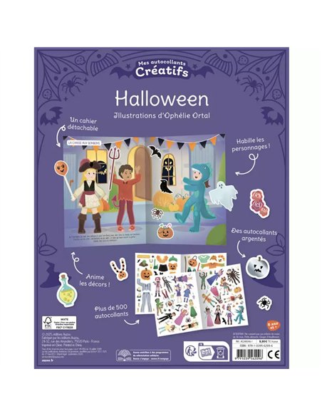 Mes 500 autocollants créatifs - Halloween - auzou