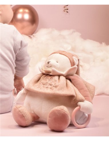 DOUDOU 25 ANS - OURS ROSE Pantin d'activités