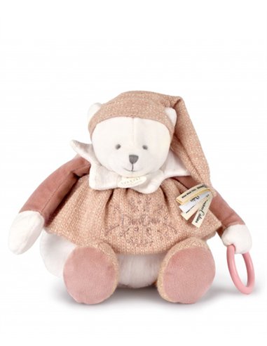 DOUDOU 25 ANS - OURS ROSE Pantin d'activités