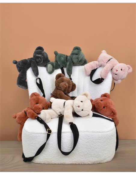 Sac bandouliere - Ours en peluche terracotta - 30 cm