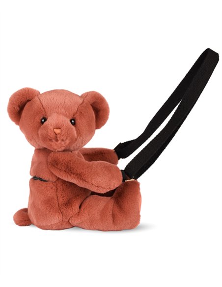 Sac bandouliere - Ours en peluche terracotta - 30 cm