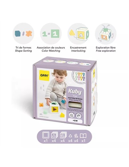 Jouets Bébé trieur de formes - Kuby - Oppi