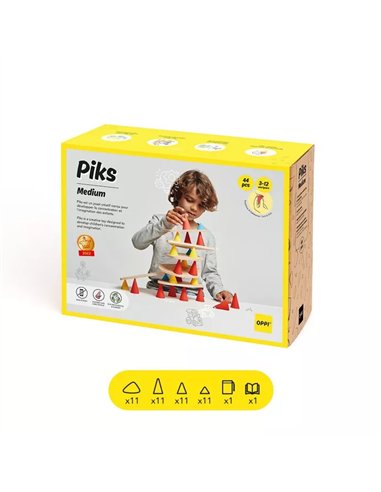 Jouet de construction éducatif en bois - Piks® Medium Kit - Oppi