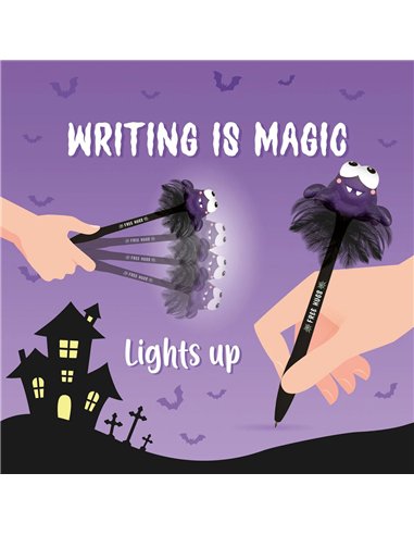 Stylo à Bille Lumineux - Writing is Magic araignée Halloween - legami