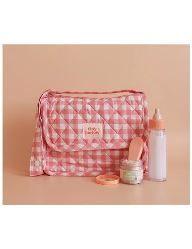 Tiny Harlow - Pack sac à langer vichy rose
