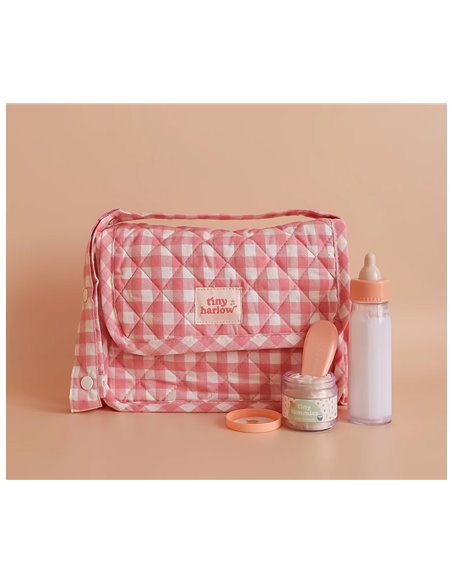 Tiny Harlow - Pack sac à langer vichy rose