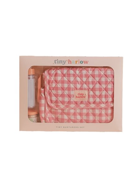 Tiny Harlow - Pack sac à langer vichy rose