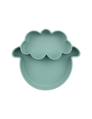 Assiette Compartimentée Mouton Menthe - choo