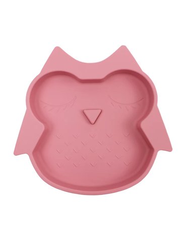 Assiette Compartimentée Hibou Elia Fuchsia - Choo