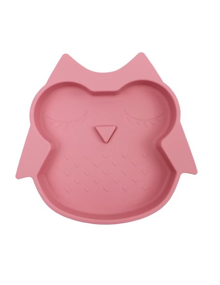 Assiette Compartimentée Hibou Elia Fuchsia - Choo