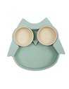 Assiette Compartimentée Hibou Elia Menthe - Choo