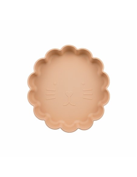 Assiette en Silicone Chat Cathy Abricot - Choo