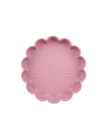 Assiette en Silicone Chat Cathy Rose Foncé - Choo