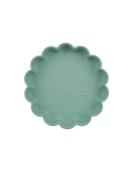 Assiette en Silicone Chat Cathy Menthe - Choo