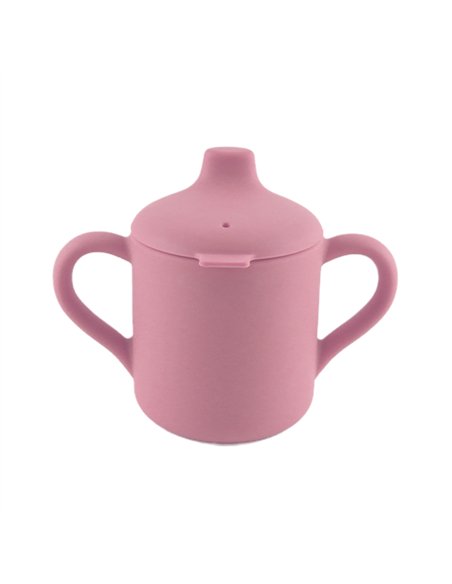 Tasse d'apprentissage en Silicone Roger Rose Foncé - choo